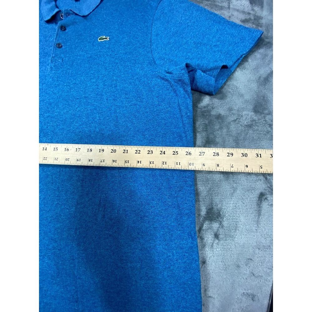 Lacoste Polo Shirt Mens 4XL Blue Short Sleeve Cotton Casual Golf Logo Embroidery - Picture 8 of 10